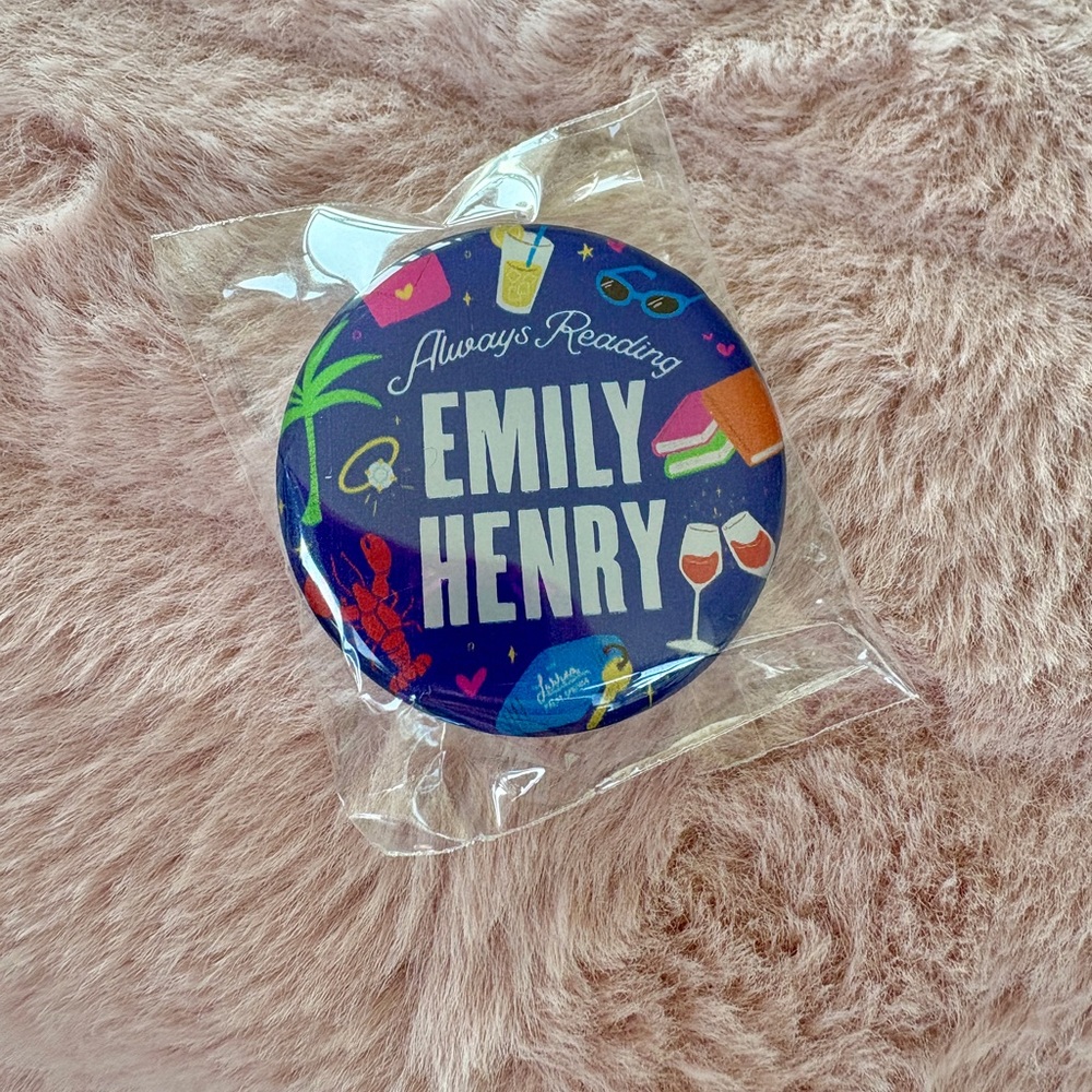 Emily Henry Always Reading Party Button Pop Socket